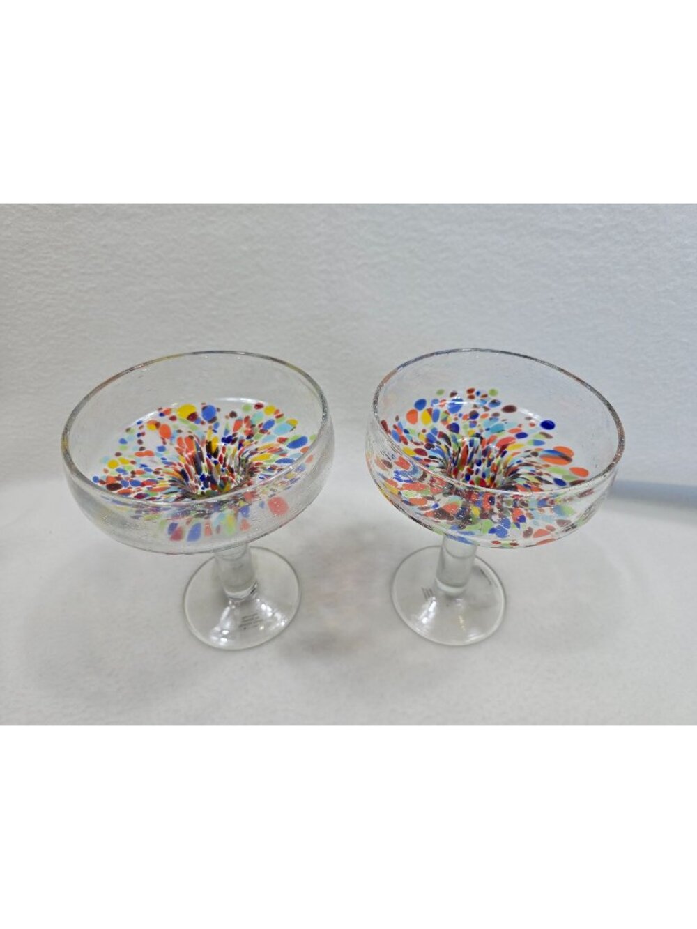 Baja Confetti  Margarita Glasses Set Of 2 Collection Mexican